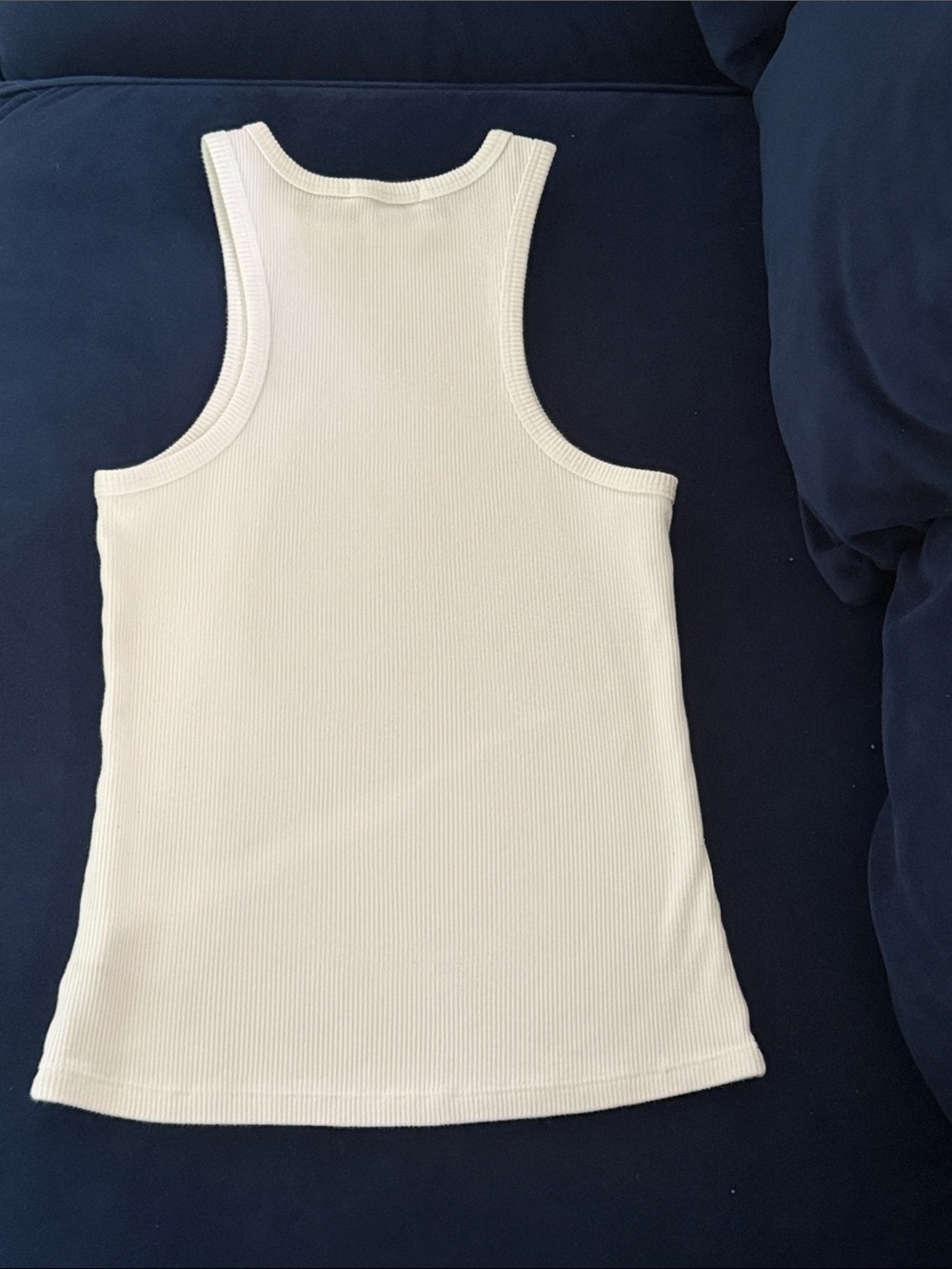Agolde White Ribbed Tank - Picture 6 of 6